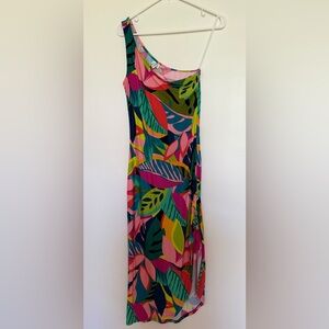 Tropical Leaf Print Women's Swim Cover-Up